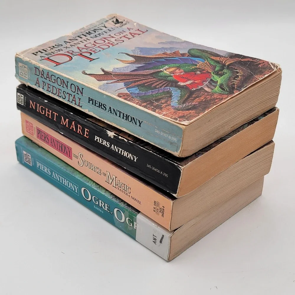 Piers Anthony Xanth Series 4 Book Lot Paperback Vintage Fantasy Del Rey Fair